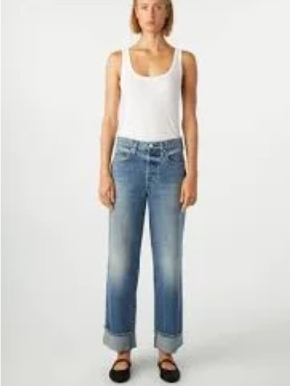 AMO Sonia cuffed button fly jeans size 30 - Picture 2 of 6